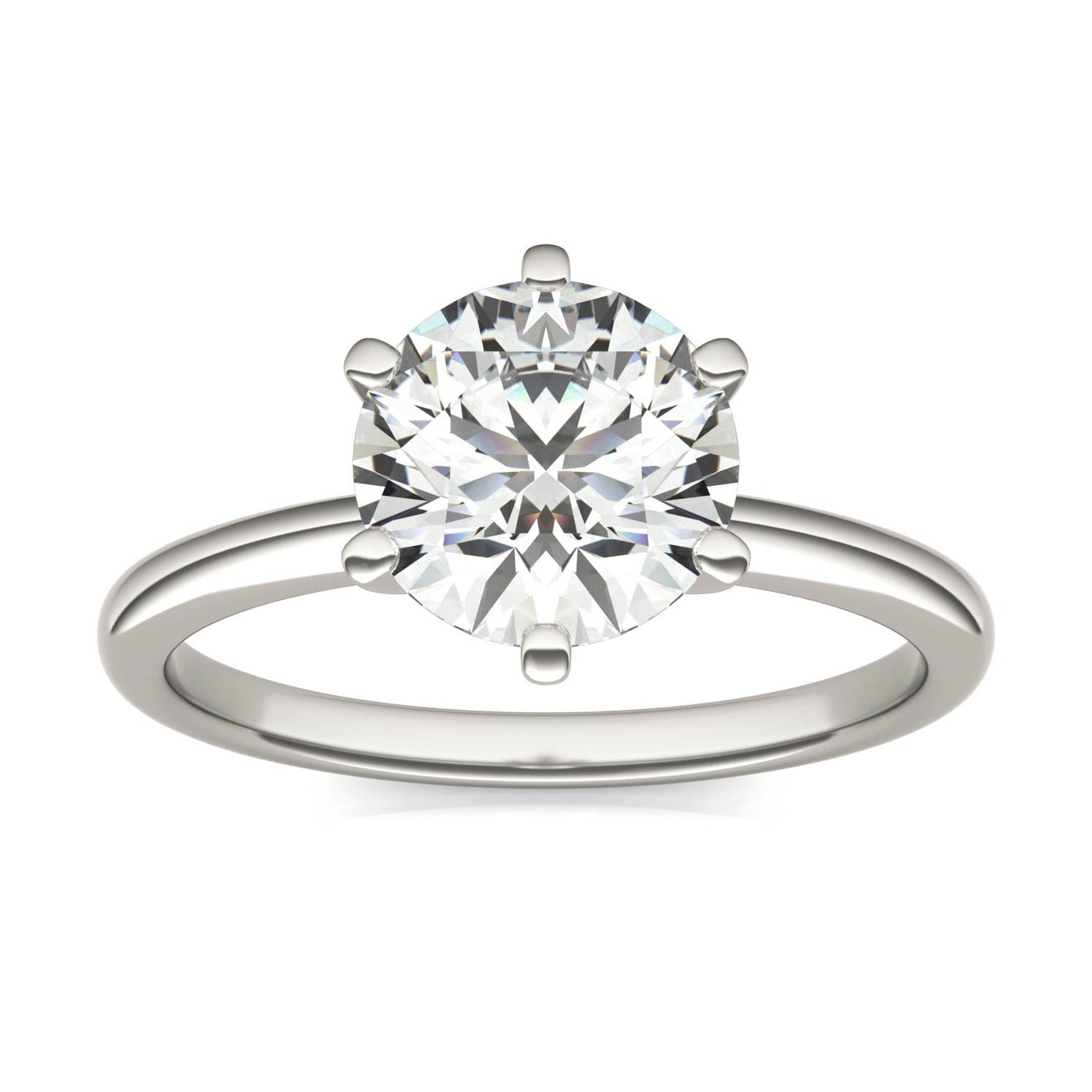 2.00 CTW Lab Grown Diamond Solitaire Engagement Ring – G-VS, AGI Certified, 14K White Gold VossAgin