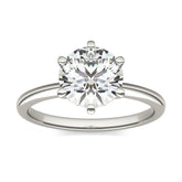 2.00 CTW Lab Grown Diamond Solitaire Engagement Ring – G-VS, AGI Certified, 14K White Gold VossAgin