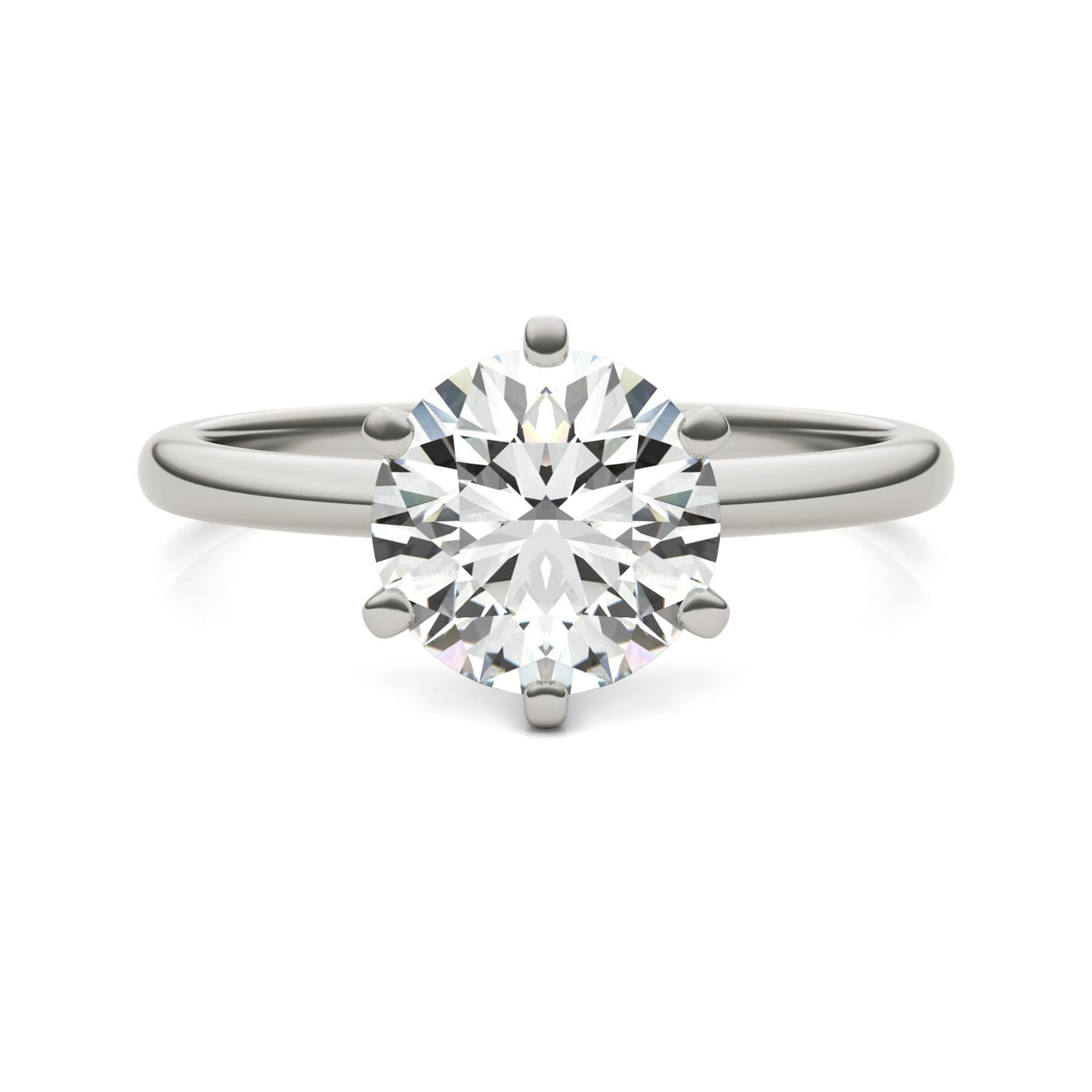 2.00 CTW Lab Grown Diamond Solitaire Engagement Ring – G-VS, AGI Certified, 14K White Gold VossAgin