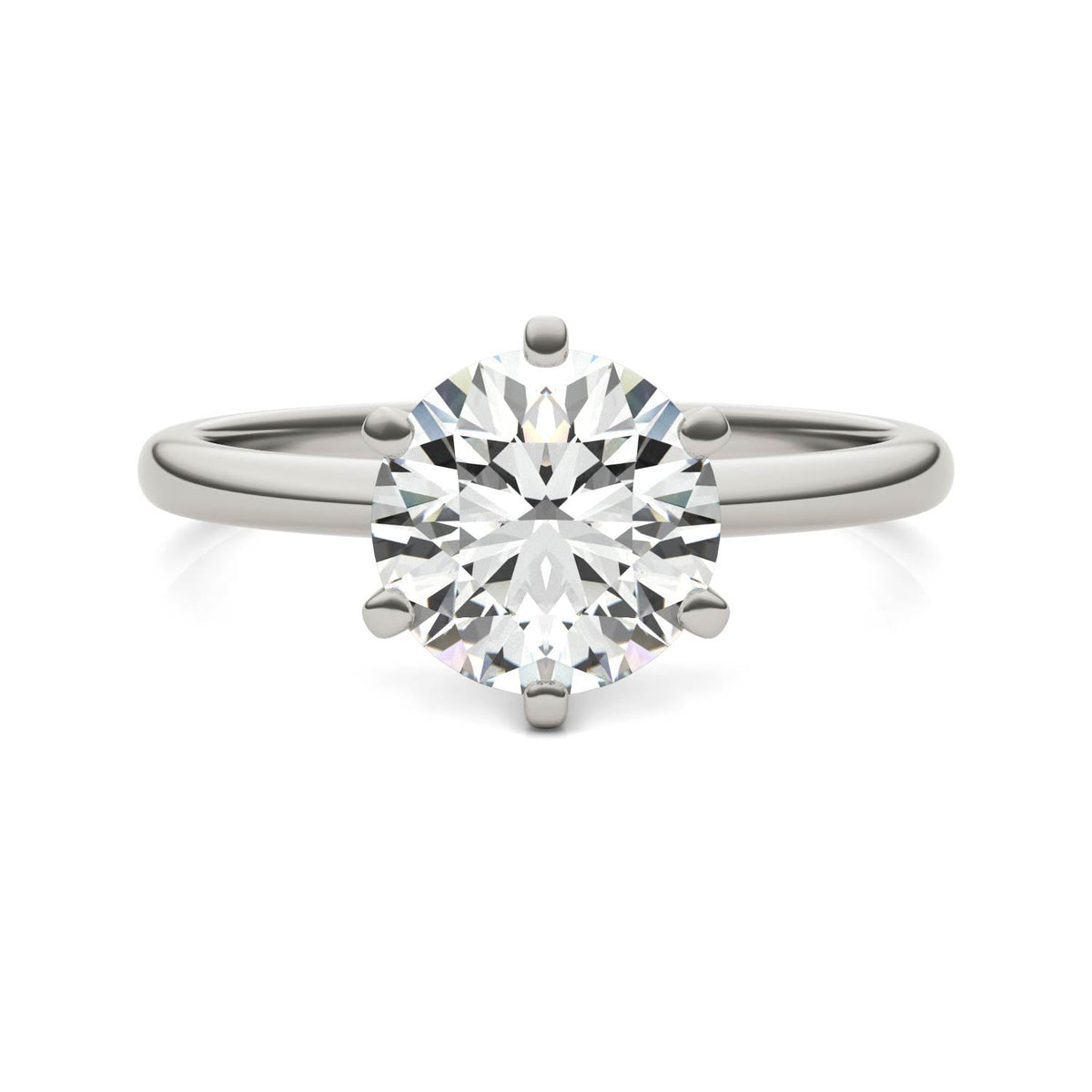 2.00 CTW Lab Grown Diamond Solitaire Engagement Ring – G-VS, AGI Certified, 14K White Gold VossAgin