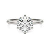 2.00 CTW Lab Grown Diamond Solitaire Engagement Ring – G-VS, AGI Certified, 14K White Gold VossAgin