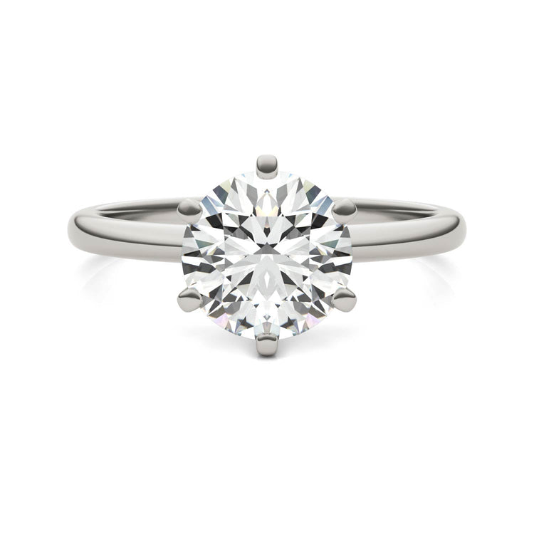 2.00 CTW Lab Grown Diamond Solitaire Engagement Ring – G-VS, AGI Certified, 14K White Gold VossAgin