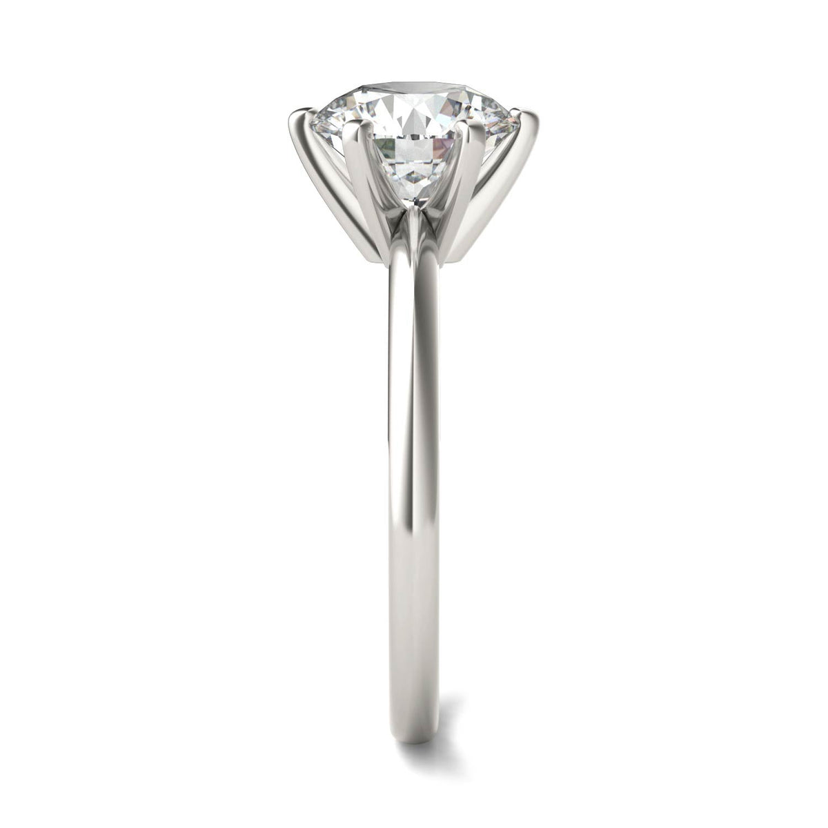 2.00 CTW Lab Grown Diamond Solitaire Engagement Ring – G-VS, AGI Certified, 14K White Gold VossAgin