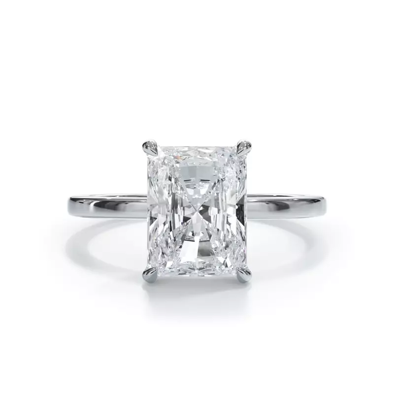 2.00 CTW Lab Grown Diamond Solitaire Engagement Ring – G-VS, AGI Certified, 14K White Gold VossAgin