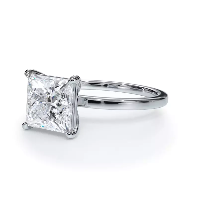 2.00 CTW Lab Grown Diamond Solitaire Engagement Ring – G-VS, AGI Certified, 14K White Gold VossAgin