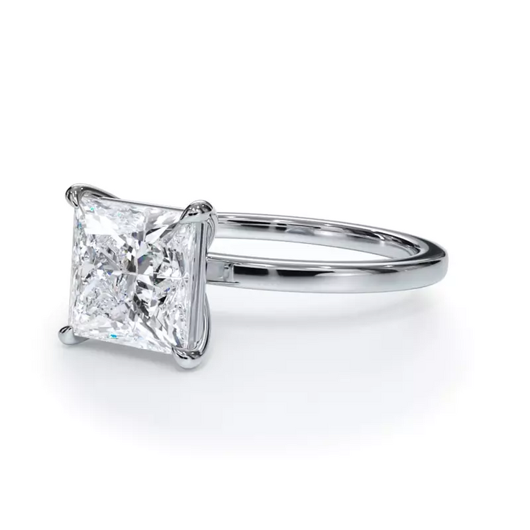 2.00 CTW Lab Grown Diamond Solitaire Engagement Ring – G-VS, AGI Certified, 14K White Gold VossAgin