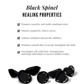 Natural Black Spinel Promise Ring with Diamond Infinity Knot Rosec Jewels