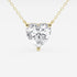2.00 CTW Lab Grown Diamond Floating Heart Solitaire Pendant Necklace in 14K Gold VossAgin