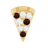 Round Cut Garnet and Diamond Pizza Slice Helix Earring Rosec Jewels