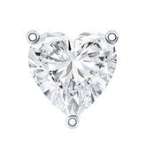 Solitaire Diamond Heart Earring with Flat Back Rosec Jewels