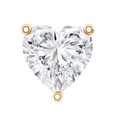 Solitaire Diamond Heart Earring with Flat Back Rosec Jewels