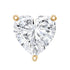 Solitaire Diamond Heart Earring with Flat Back Rosec Jewels