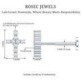 Minimalist Diamond Cross Cartilage Earring Rosec Jewels