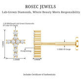 Minimalist Diamond Cross Cartilage Earring Rosec Jewels