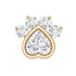 Heart Shape Diamond Dog Paw Print Earring Rosec Jewels