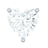 Solitaire Diamond Heart Earring with Flat Back Rosec Jewels