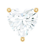 Solitaire Diamond Heart Earring with Flat Back Rosec Jewels