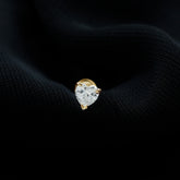 Solitaire Diamond Heart Earring with Flat Back Rosec Jewels