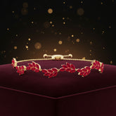 Marquise Lab Grown Ruby Leaf Bolo Bracelet Rosec Jewels