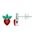 Strawberry Earrings With Lab Grown Ruby Emerald Rosec Jewels