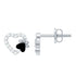 Moissanite Heart and Paw Stud Earrings with Enamel Rosec Jewels