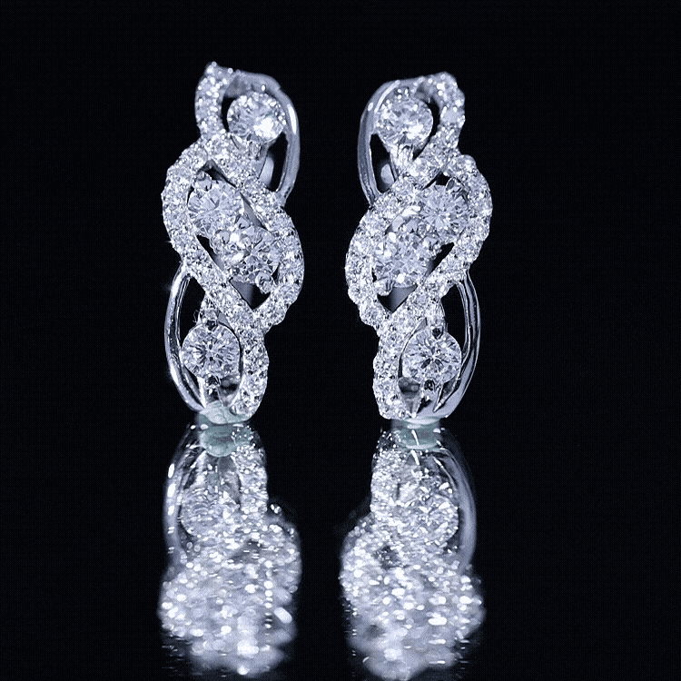 Lab Grown Diamond Infinity Earrings For Women Rosec Jewels