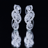 Lab Grown Diamond Infinity Earrings For Women Rosec Jewels