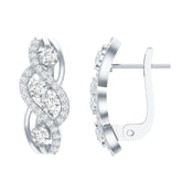 Lab Grown Diamond Infinity Earrings For Women Rosec Jewels