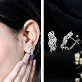 Lab Grown Diamond Infinity Earrings For Women Rosec Jewels