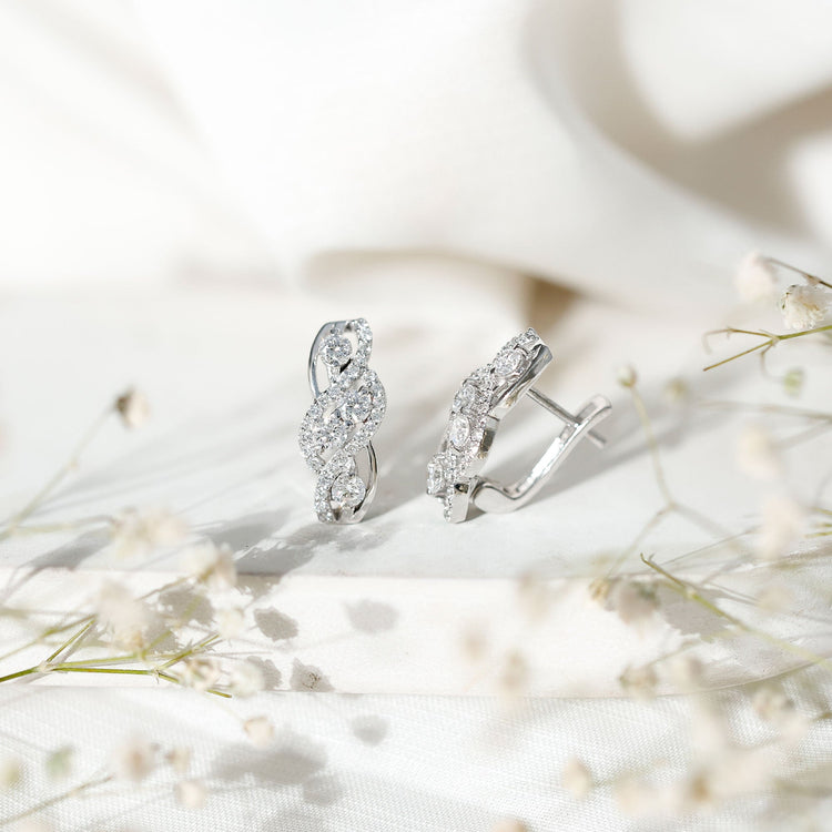 Lab Grown Diamond Infinity Earrings For Women Rosec Jewels