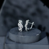 Lab Grown Diamond Infinity Earrings For Women Rosec Jewels