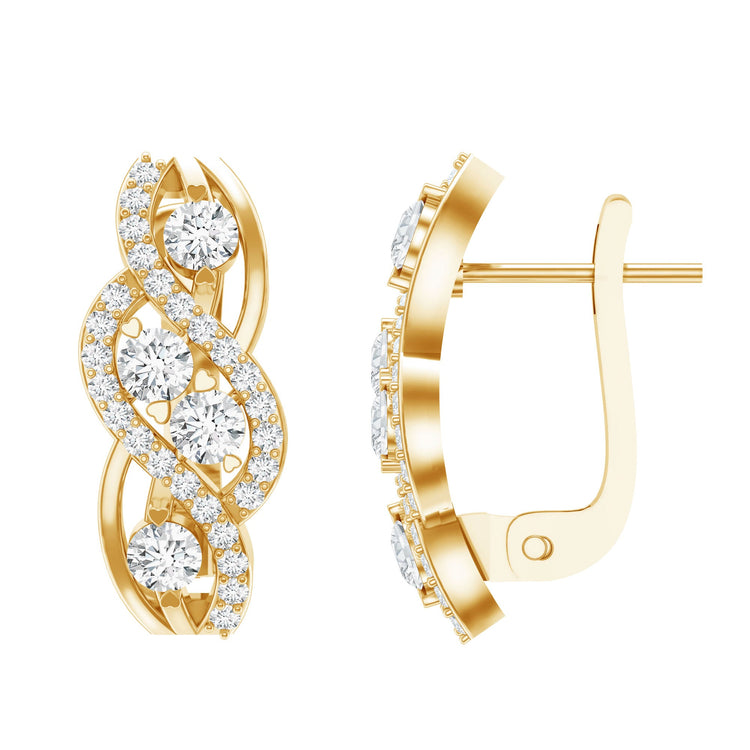 Lab Grown Diamond Infinity Earrings For Women Rosec Jewels