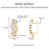 Lab Grown Diamond Infinity Earrings For Women Rosec Jewels