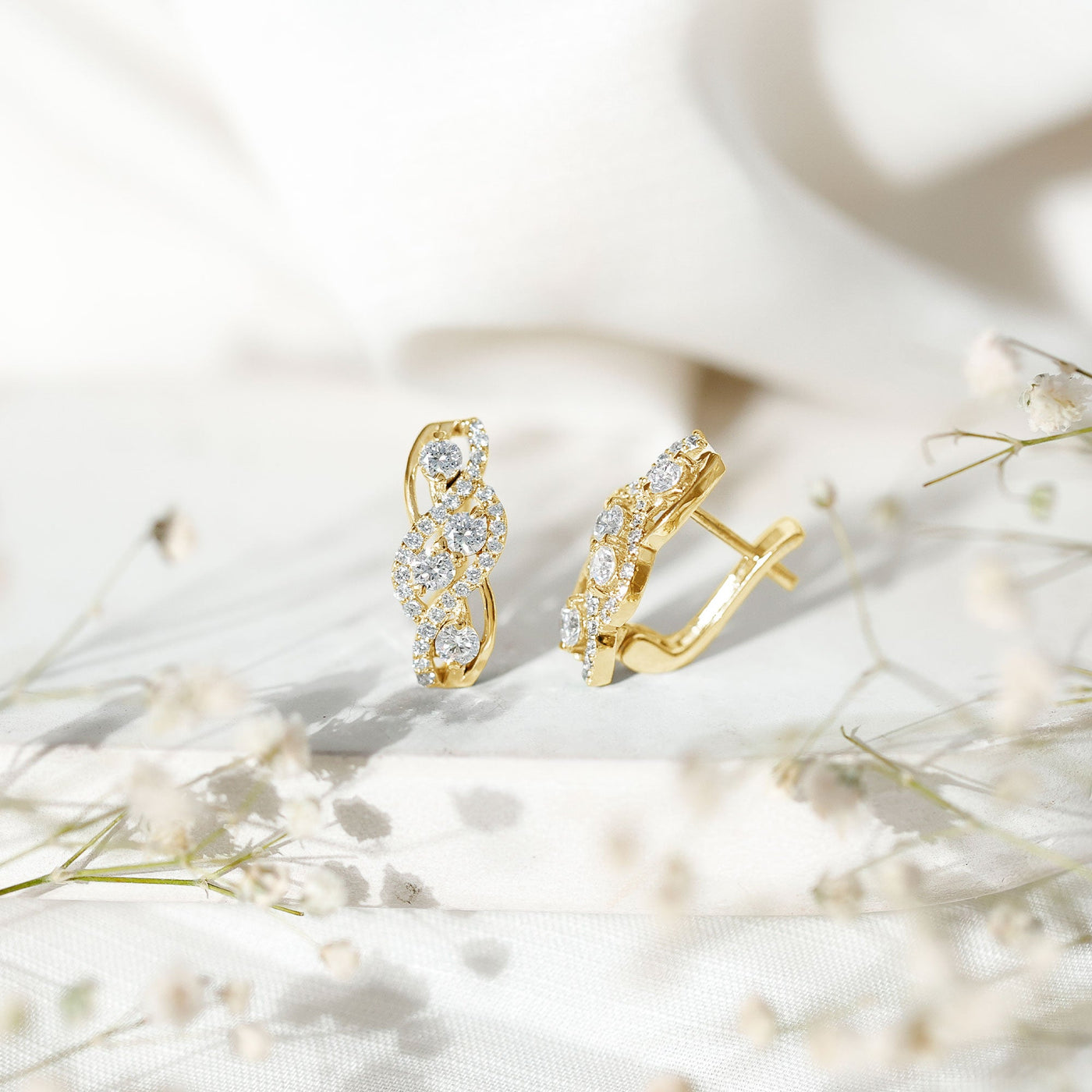 Lab Grown Diamond Infinity Earrings For Women Rosec Jewels