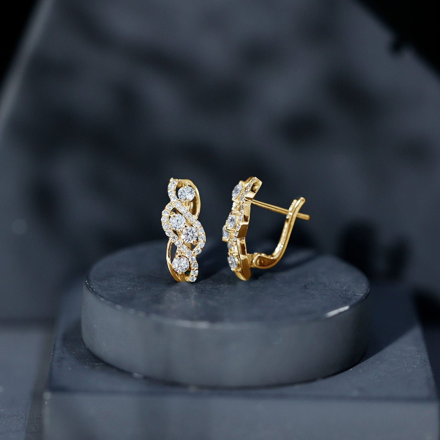 Lab Grown Diamond Infinity Earrings For Women Rosec Jewels