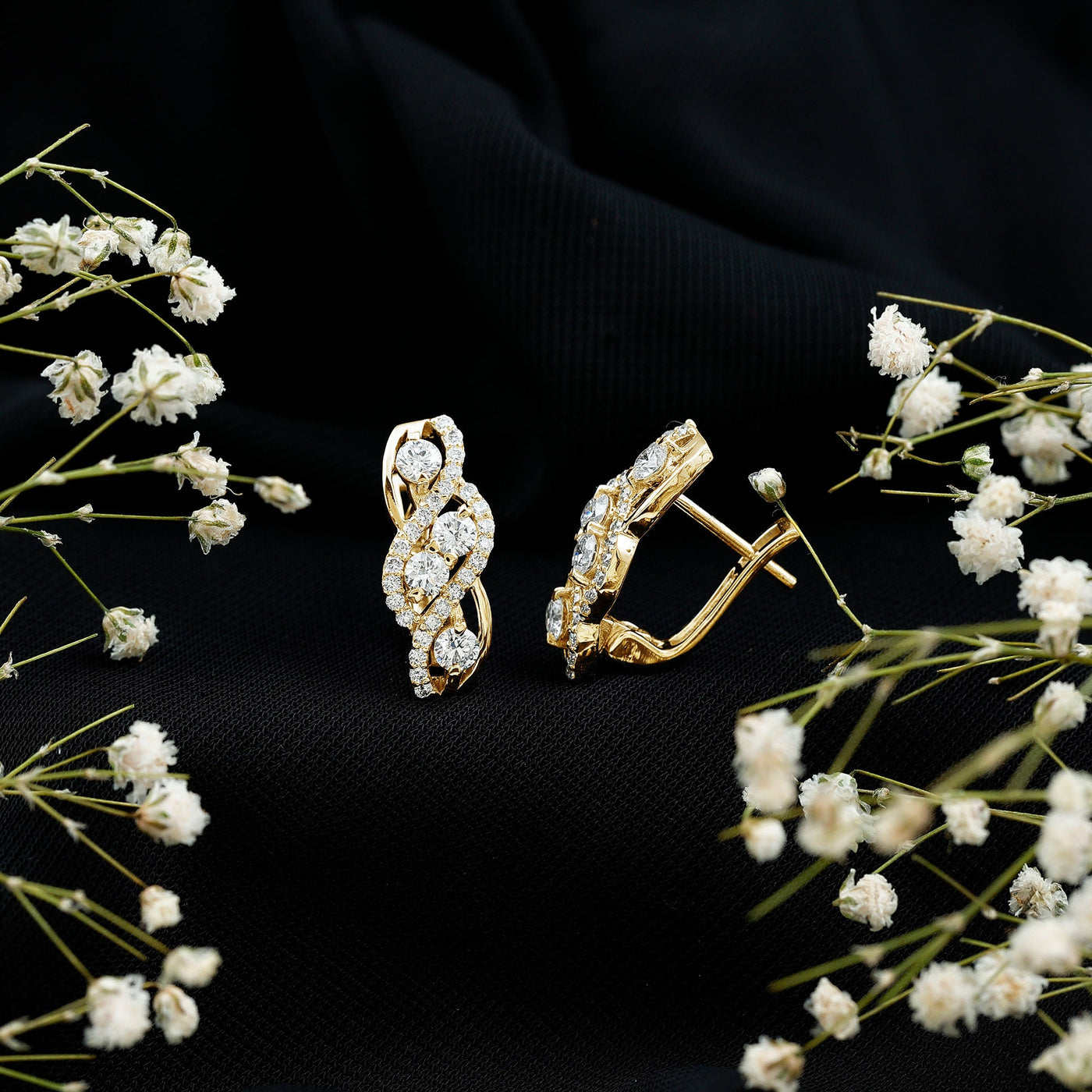 Lab Grown Diamond Infinity Earrings For Women Rosec Jewels