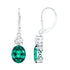 Lab Grown Emerald Oval Drop Earrings With Moissanite Rosec Jewels