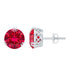 4.7 Carat Lab Created Ruby Solitaire Stud Earrings for Women Rosec Jewels