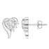 Heart Shape Moissanite Stud Earrings with Screw Back Rosec Jewels