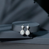 1.5 Carat Moissanite Bridal Dangle Earrings in Prong Setting Rosec Jewels