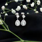 1.5 Carat Moissanite Bridal Dangle Earrings in Prong Setting Rosec Jewels