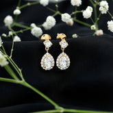 1.5 Carat Moissanite Bridal Dangle Earrings in Prong Setting Rosec Jewels