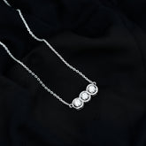 Certified Lab Grown Diamond 3 Stone Necklace For Her Rosec Jewels