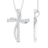 Pave Set Lab Grown Diamond Double Cross Necklace Rosec Jewels
