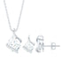Pear and Round Shape Moissanite Teardrop Jewelry Set for Women Rosec Jewels