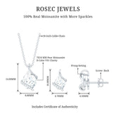 Pear and Round Shape Moissanite Teardrop Jewelry Set for Women Rosec Jewels