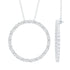 Certified Moissanite Eternity Necklace with Chain Rosec Jewels