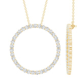 Certified Moissanite Eternity Necklace with Chain Rosec Jewels