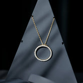 Certified Moissanite Eternity Necklace with Chain Rosec Jewels