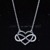 Certified Moissanite Infinity Heart Necklace Rosec Jewels